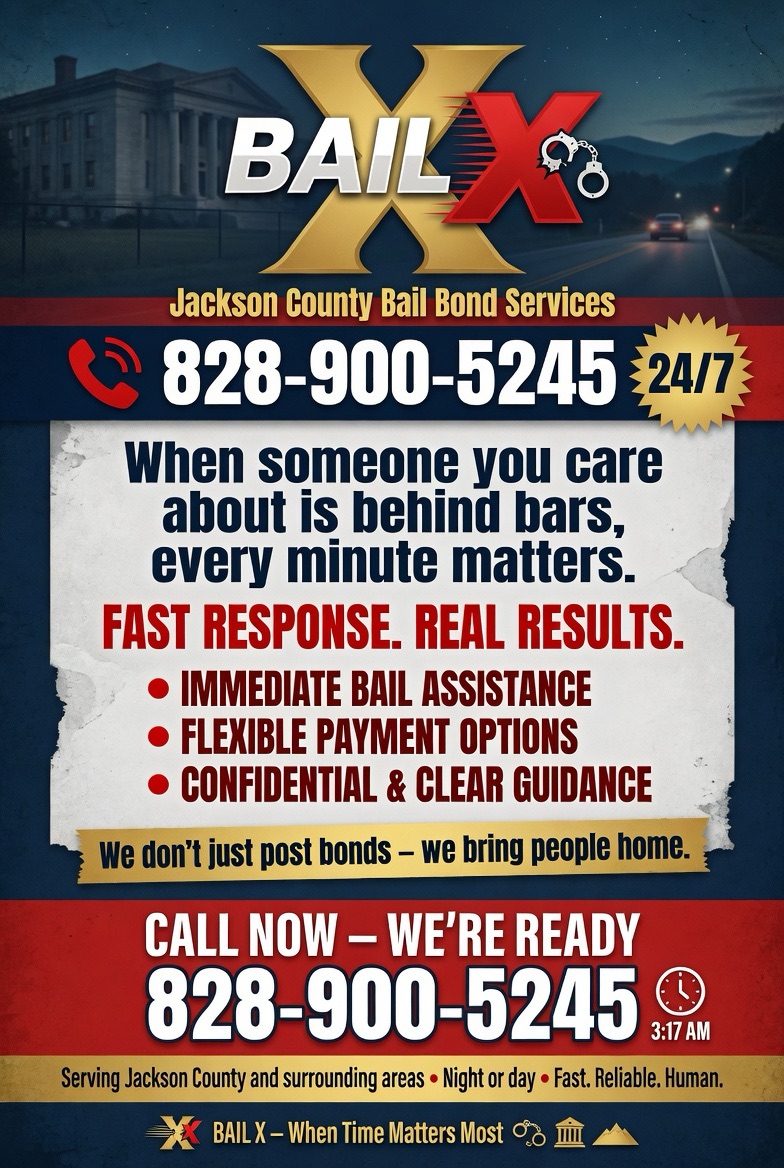 BAIL X – Jackson County Bail Bond Services📞&nbsp;828-900-5245